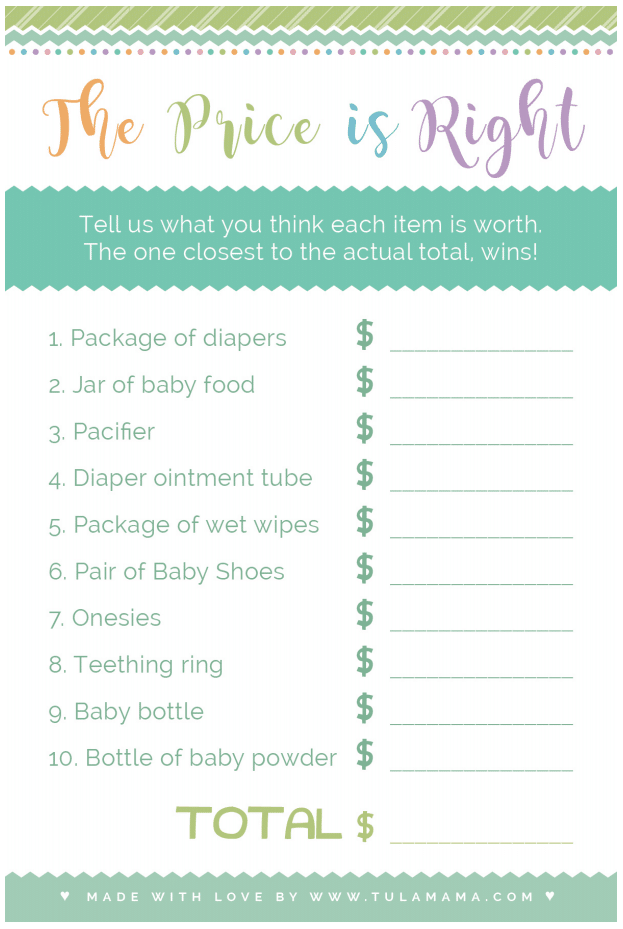 Guessing Game Cards 5x3.5 Boho Baby Shower Guess the Baby/'s. Printable, INSTANT DOWNLOAD