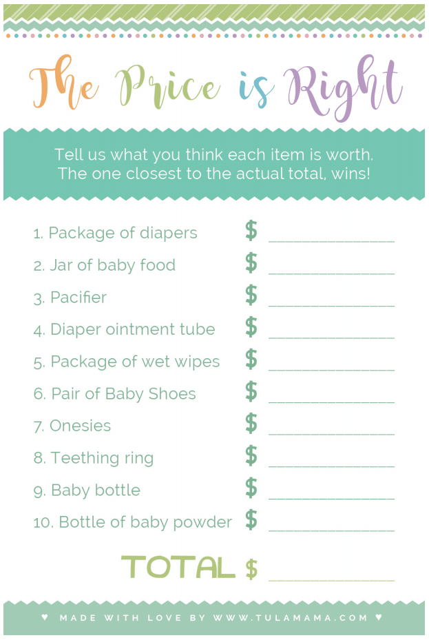 Baby Shower Quiz Free Google Docs Template 