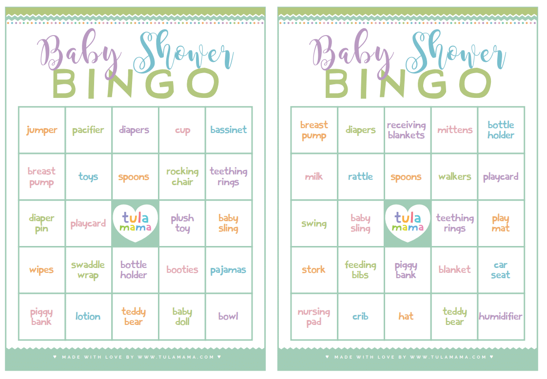 Free Printable Blank Baby Shower Bingo Cards Pdf