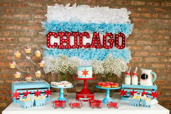 chicago themed baby shower decorations