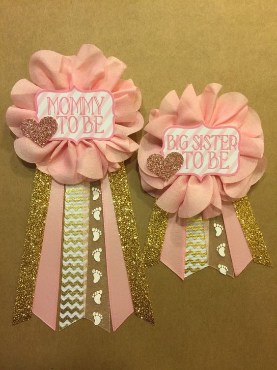 Rose Gold,Corsage for Baby Shower,Pink and Gold Baby Shower Pin,Girl Baby Shower Pins Baby Shower Corsages Mom To Be Pin Baby Shower Pins