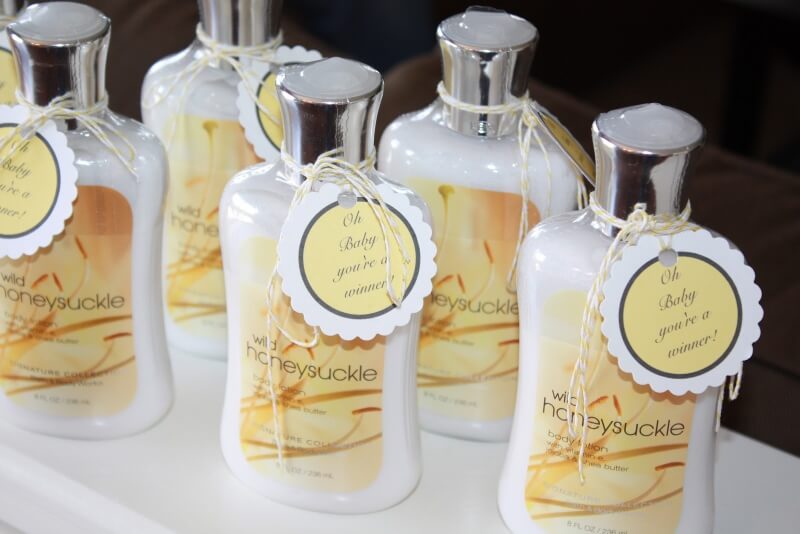 shower gel baby shower favors