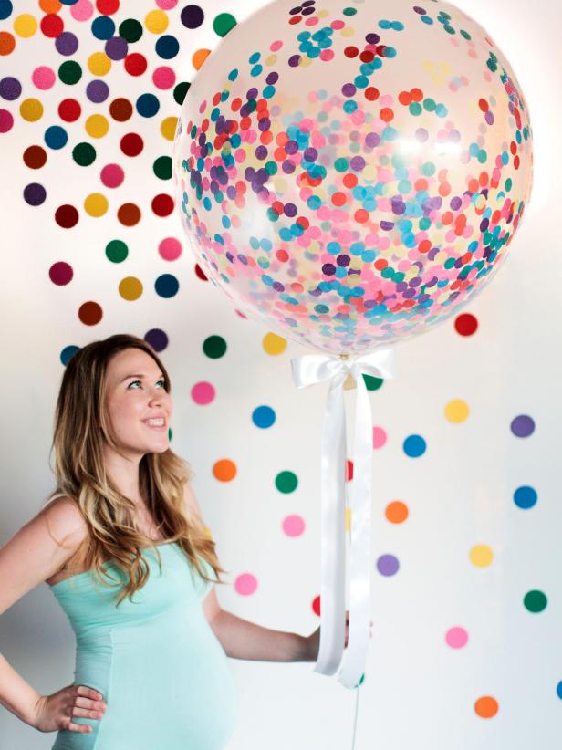 confetti balloon for baby shower