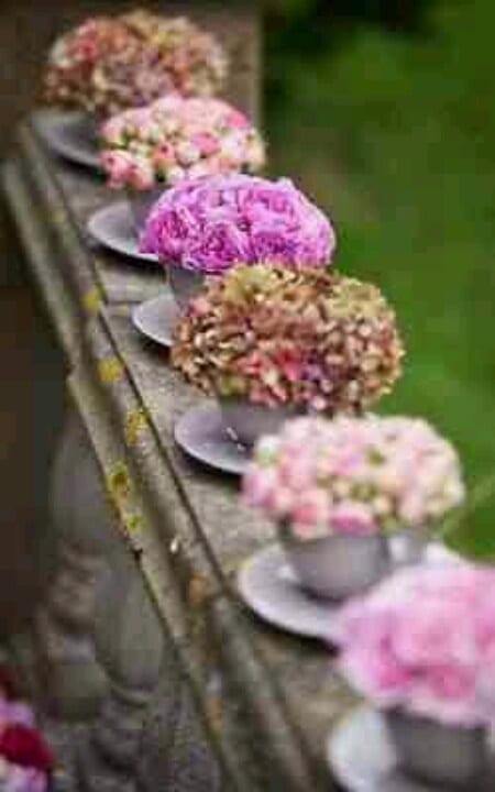 pink flowers for baby shower