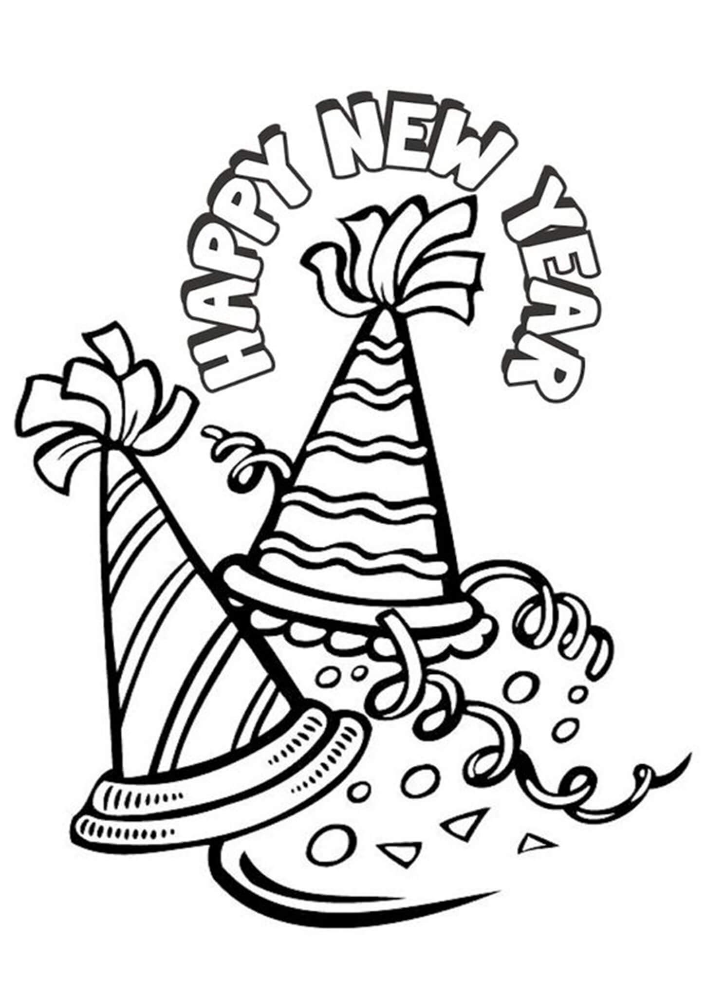 Free Easy To Print Happy New Year Coloring Pages Tulamama