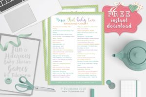 name the baby tune baby shower game