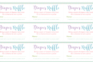 Diaper raffle tickets