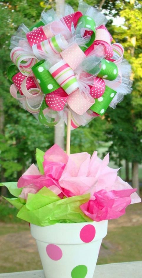 ribbon-bouquet-baby-shower-centerpieces