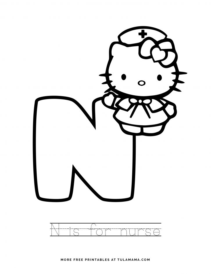 free printable hello kitty tracing letters worksheets tulamama