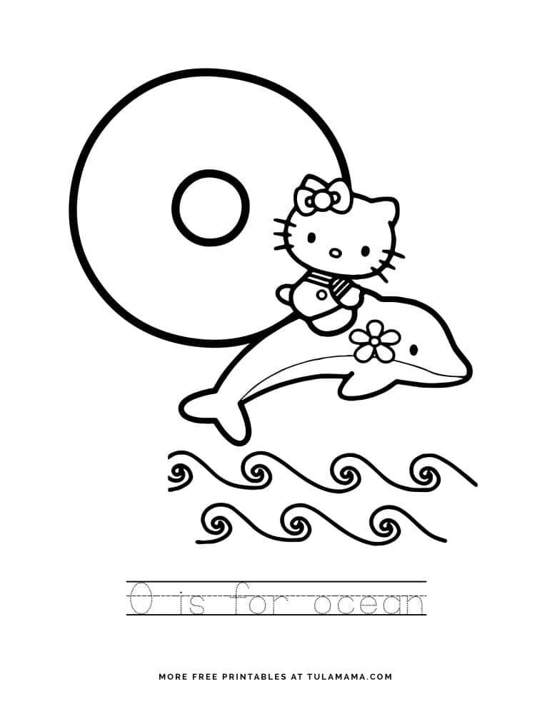 free printable hello kitty tracing letters worksheets tulamama