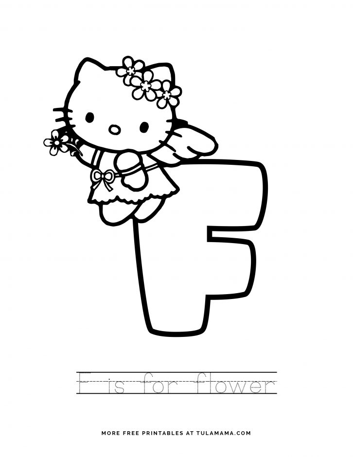 free printable hello kitty tracing letters worksheets tulamama