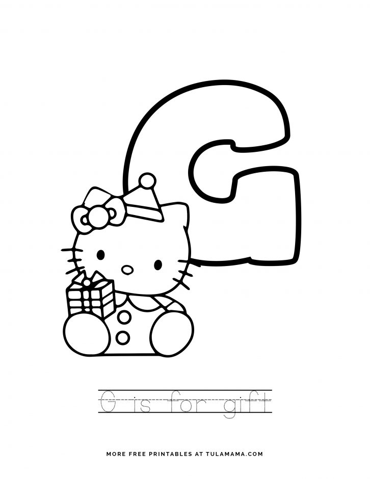 free printable hello kitty tracing letters worksheets tulamama