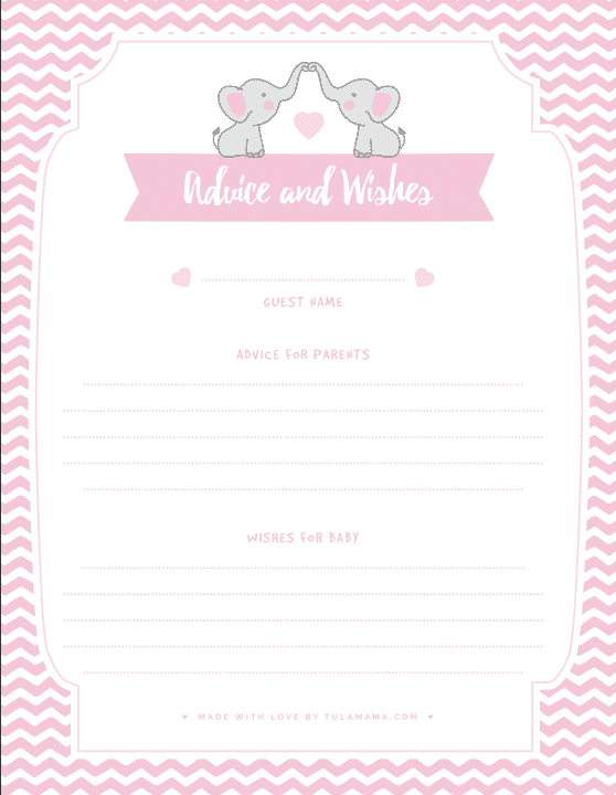 Free Wishes For Baby Printable - Tulamama