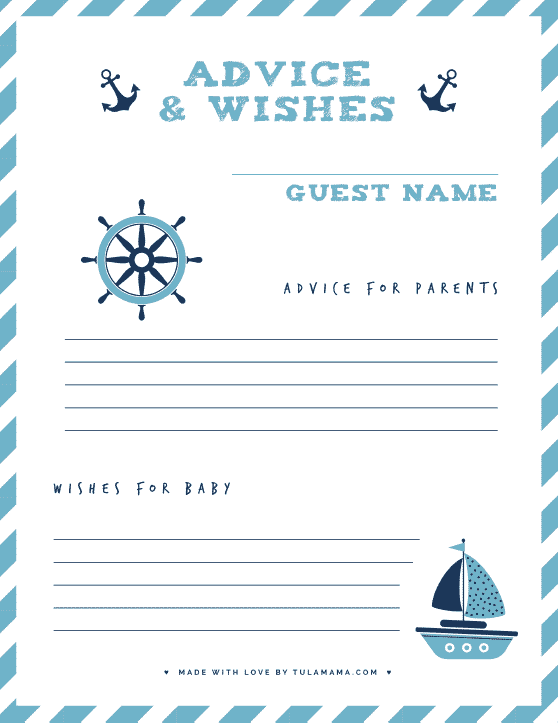 Free Wishes For Baby Printable - Tulamama
