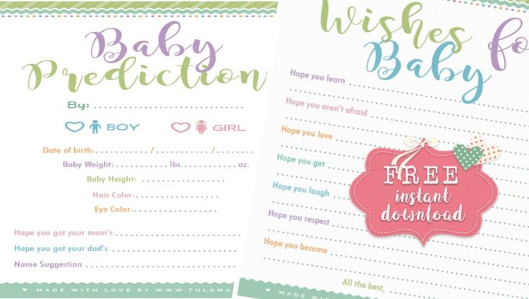 Free Adorable Baby Shower Advice Cards - Tulamama