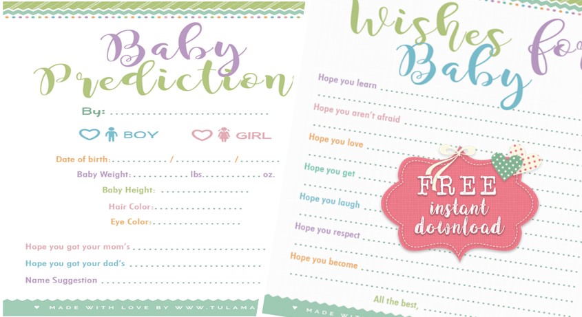 Free Adorable Baby Shower Advice Cards - Tulamama