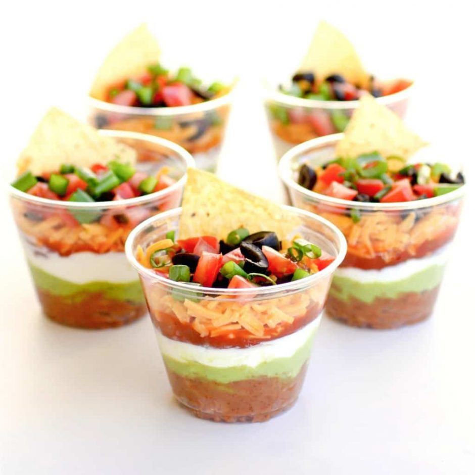 appetizer for babies INDIVIDUAL SEVEN-LAYER DIPS