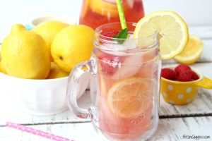 homemade pink lemonade baby shower punch
