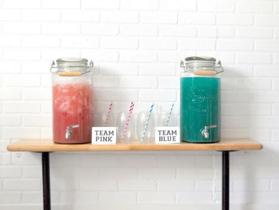 pink and blue baby shower punch for gender reveal party