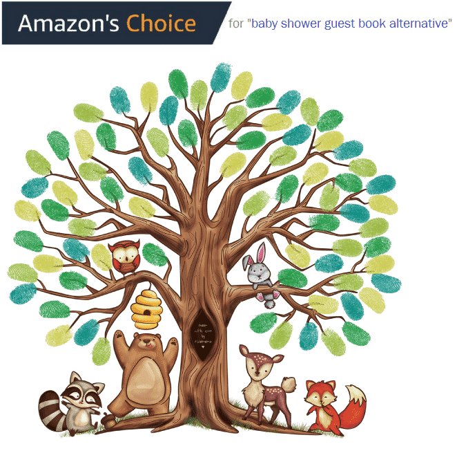 Amazon's choice fingerprint tree canvas guest book alternative