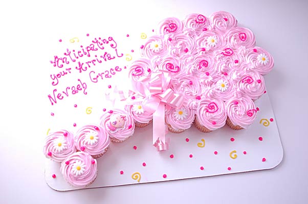 baby shower rattle cupcake cake