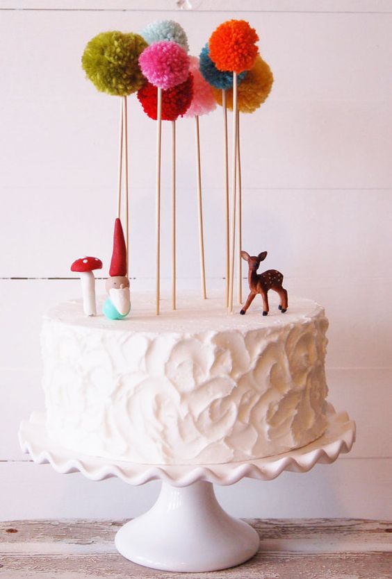 pink and grey baby shower cake