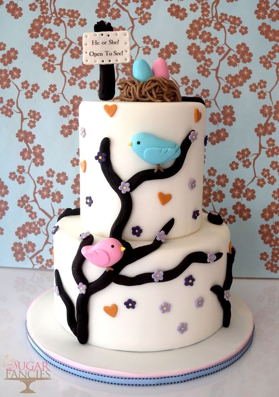 pink baby shower cakes
