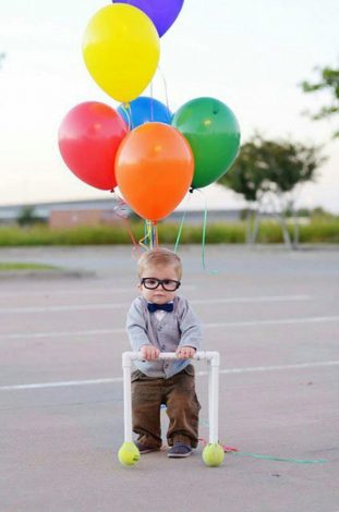 Baby Halloween costumes for girls and for boys. Lots of funny and unique ideas for twins, for mom and baby, for newborns, for baby in a stroller or baby in a carrier or wagon. #babyhalloween #costumes #scary