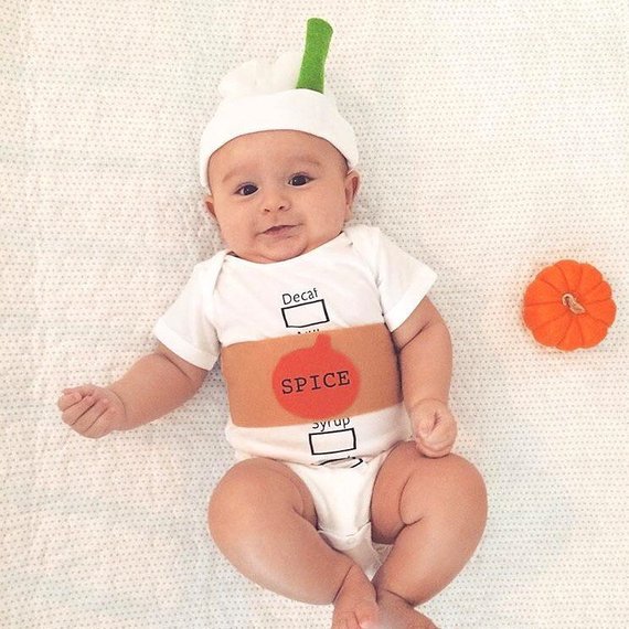 Baby Halloween costumes for girls and for boys. Lots of funny and unique ideas for twins, for mom and baby, for newborns, for baby in a stroller or baby in a carrier or wagon. #babyhalloween #costumes #scary