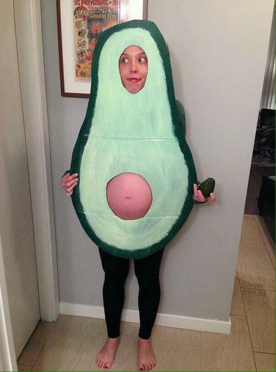 Pregnant Halloween Costumes | Click to see tons of cute and funny costume ideas for couples, family, with toddler and painted belly. See "scary" costumes, zombie, pregnant skeleton, unicorn, kangaroo, avocado, pumpkin, Disney, Monsters Inc... and much more.