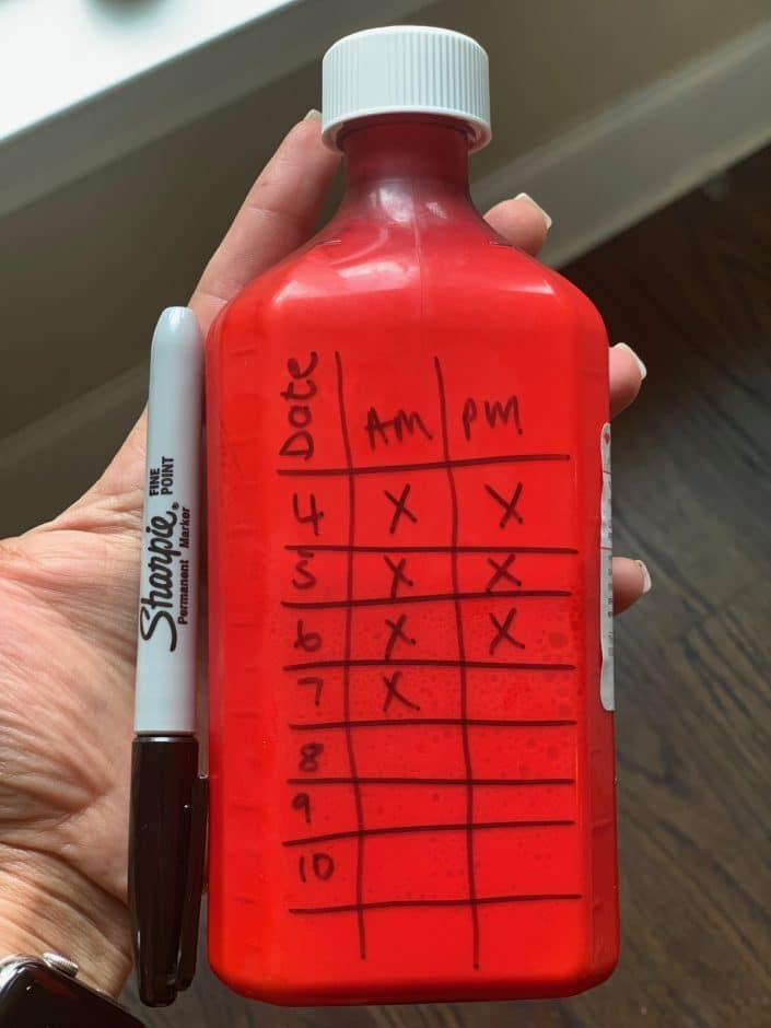 medicine calendar for babies