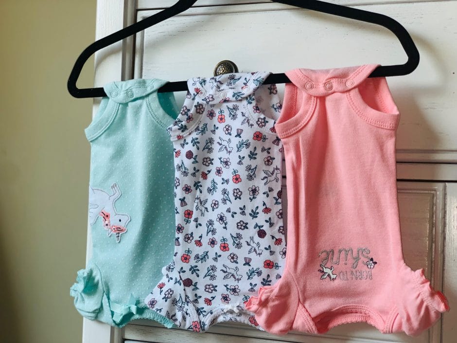 organizing baby onesies