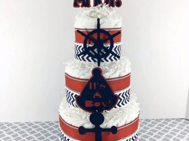 Nautical Theme Diaper Cake 