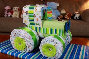 Tractor Diaper Cake
