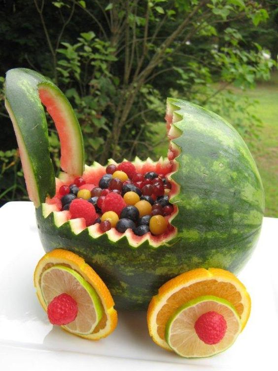 Baby shower fruit store basket