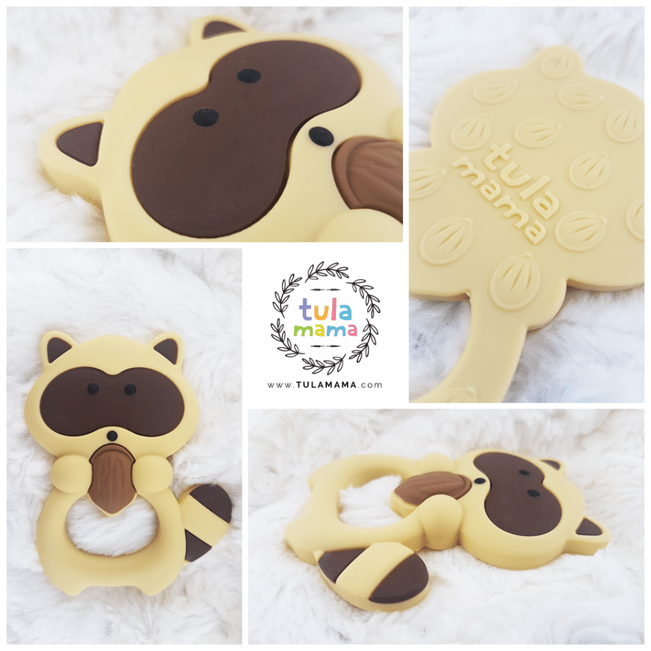 tulamama raccoon baby teether
