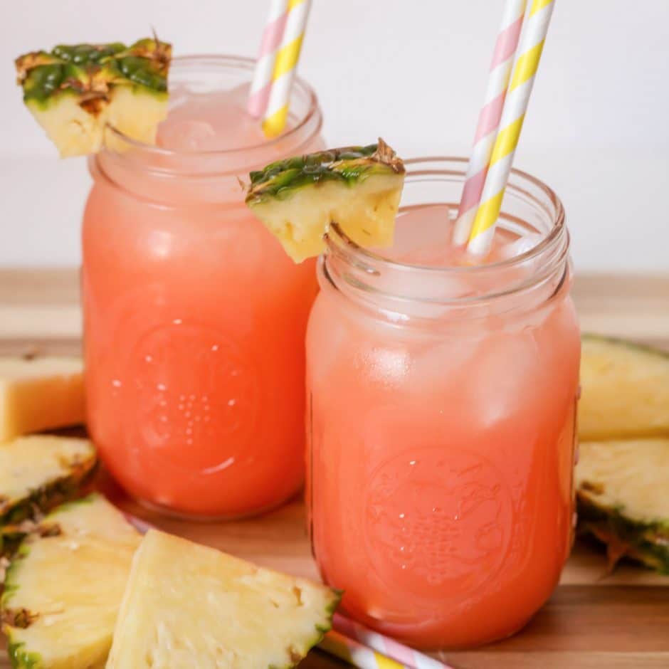 Pink punch recipes are delicious and colorful. Prepare them for birthday party or for baby shower celebrations. You can make them nonalcoholic for kids, with ice cream, with sherbet, and with alcohol too. Included is a recipe for pink punch with pineapple juice, strawberry, and more. #pinkpunch #refreshments