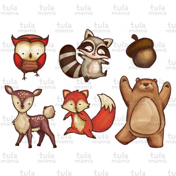 Woodland Baby Shower Clip Art - Tulamama