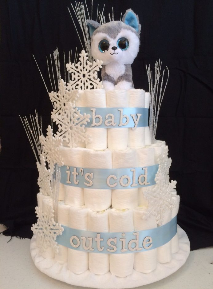 Winter wonderland hot sale diaper cake