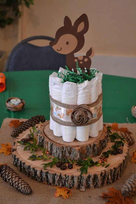 Woodland creatures best sale diaper cake diy