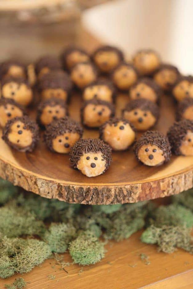 Woodland Baby Shower Theme. This is a great theme for a girl or a boy. It’s kind of rustic, very natural and oh-so-cute. Click to see decoration and food ideas, as well as favors, centerpieces, invitations, printables and more. #woodlandtheme #babyshower