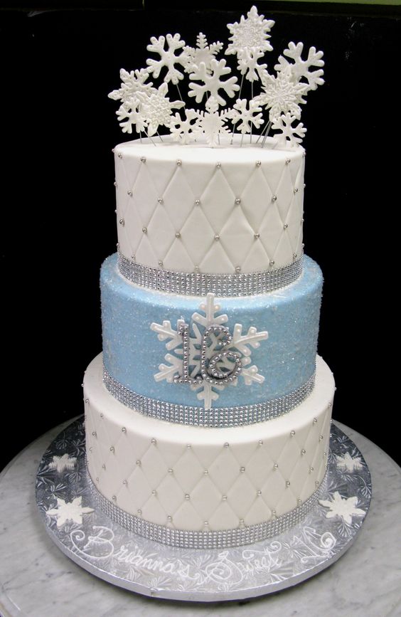 winter wonderland baby shower cake