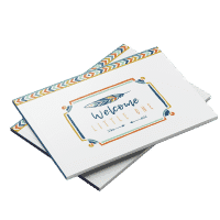 Bohemian boho baby shower guest book aztec neutral theme