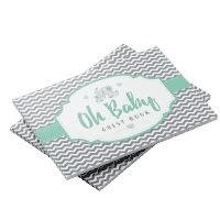 Elephant baby shower guest book girl boy neutral