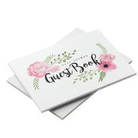 flowers floral baby shower guest book