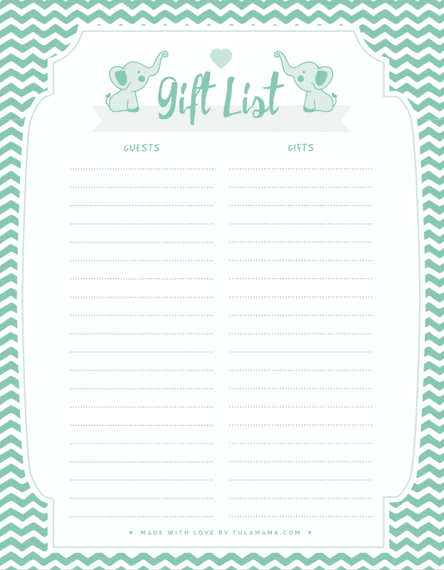 Free Printable Gift Tracker For Any Occasion - Tulamama