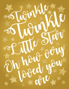 Twinkle Twinkle Little Star Theme Printable Posters - Tulamama