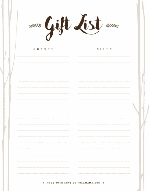 Free Printable Gift Tracker For Any Occasion Tulamama Free Printable Gift Tracker For Any Occasion Tulamama