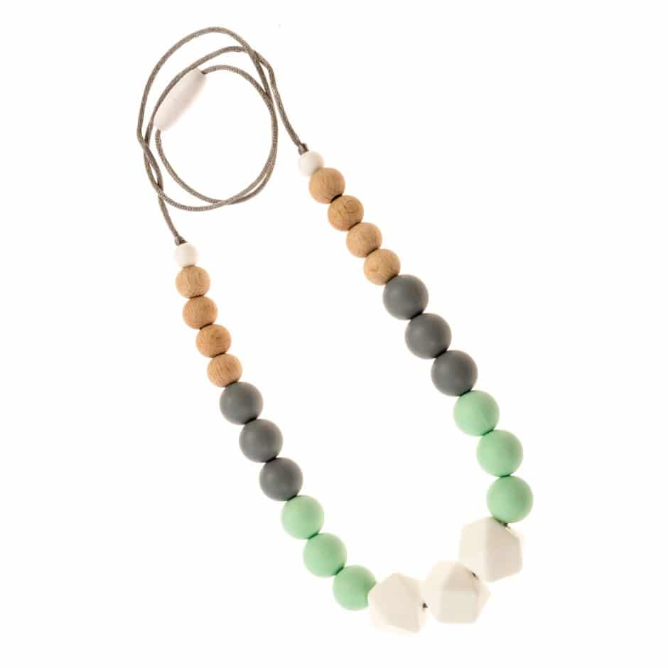 Tulamama Silicone Teething Necklace for Mom to Wear - Offers Teething Relief and Nursing Distraction for Baby - BPA Free, Made in FDA Registered Facility with Food Grade Silicone. Use as a Nursing or Breastfeeding Necklace.