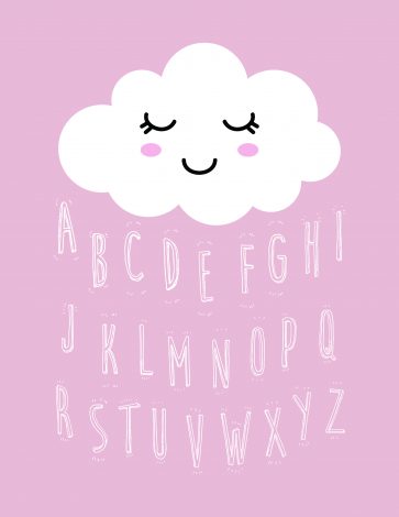 Alphabet Wall Art - Free Printable for preschool children. These a great as a DIY project. They're perfect for the nursery, playroom and even the classroom. You could also offer it as a baby shower gift. Various different designs are available for girls, boys and gender neutral designs. Pin it. #ABCposter #freeprintable abcnursery